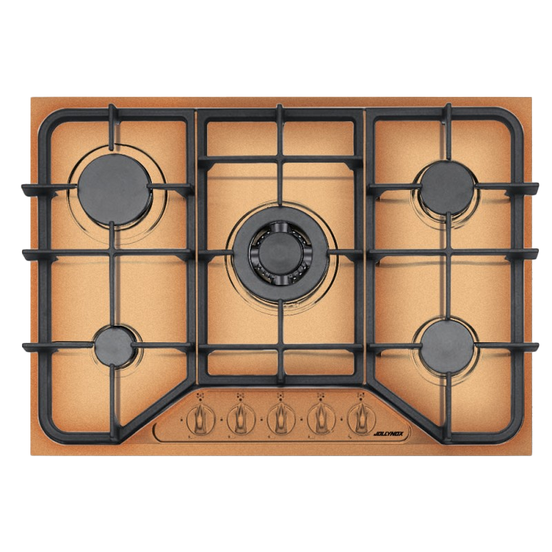 SETTANTA 70 cm built-in hob 4 gas burners + triple ring cast iron pan support - Yellow Ocher SETTANTA 70 cm built-in hob 4 gas burners + triple ring cast iron pan support - Yellow Ocher