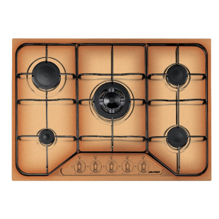 SETTANTA 70 cm built-in 4 gas burners + triple ring enamel pan support - Yellow Ocher