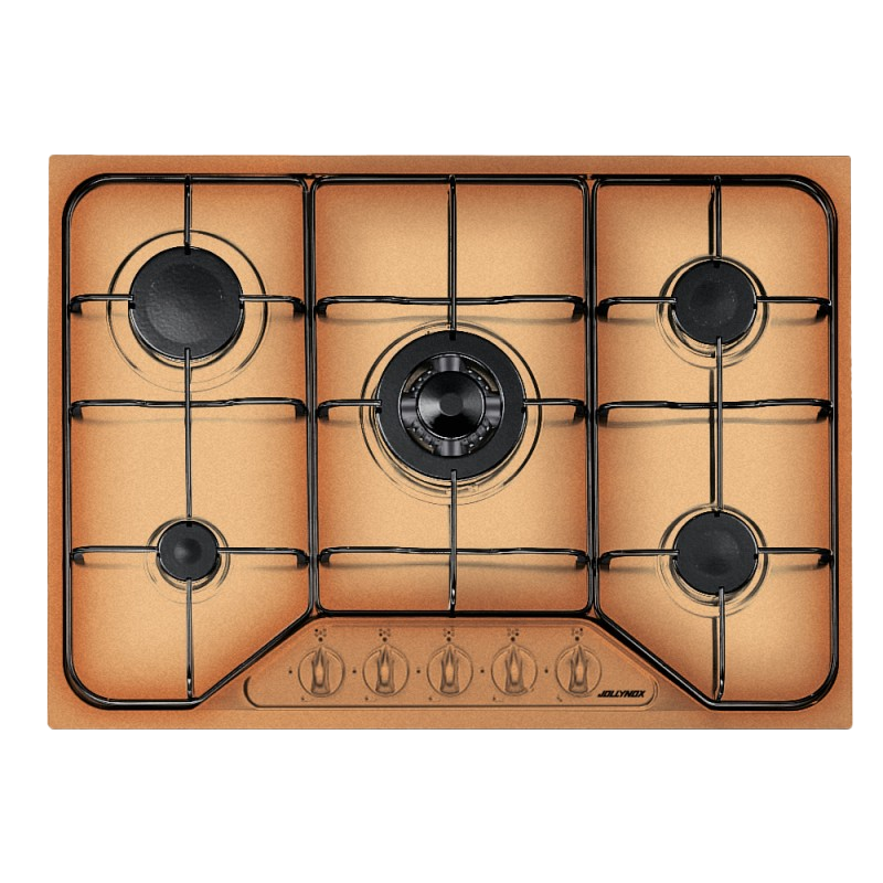SETTANTA 70 cm built-in 4 gas burners + triple ring enamel pan support - Yellow Ocher SETTANTA 70 cm built-in 4 gas burners + triple ring enamel pan support - Yellow Ocher