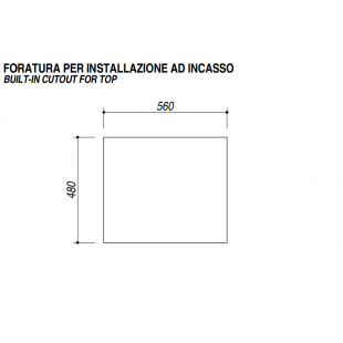 SETTANTA 70 cm built-in 4 gas burners + triple ring enamel pan support - Snow Granite