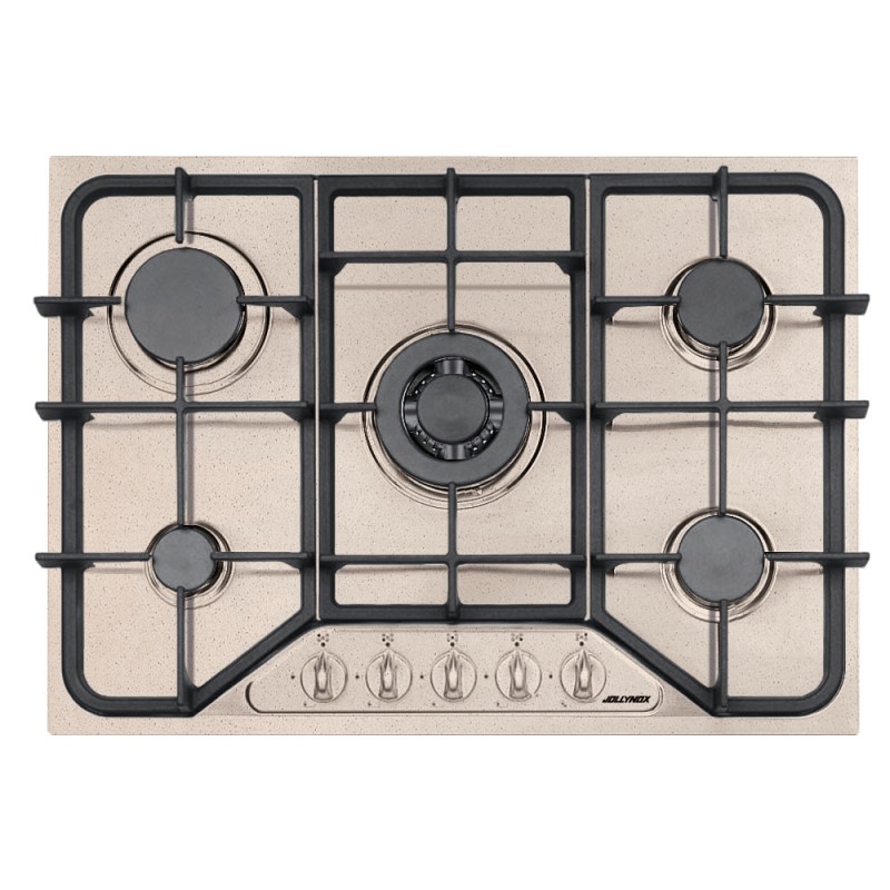 SETTANTA 70 cm built-in hob 4 gas burners + triple ring cast iron pan support - Oatmeal Granite SETTANTA 70 cm built-in hob 4 gas burners + triple ring cast iron pan support - Oatmeal Granite