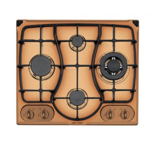 OMNIA 60 cm built-in hob 4 gas burners + Triple ring cast iron pan support - Yellow Ocher