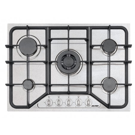 SETTANTA 70 cm built-in hob 4 gas burners + triple ring cast iron pan support - Snow Granite