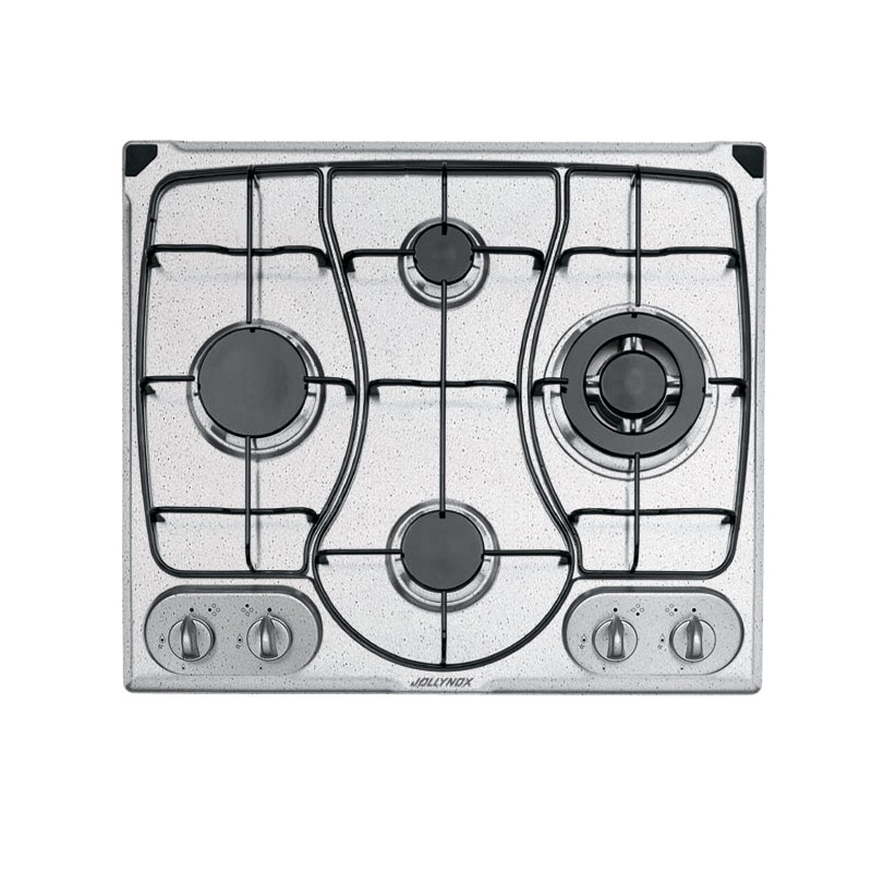 OMNIA 60 cm built-in hob 4 gas burners + Triple ring enamel pan support - Snow Granite OMNIA 60 cm built-in hob 4 gas burners + Triple ring enamel pan support - Snow Granite