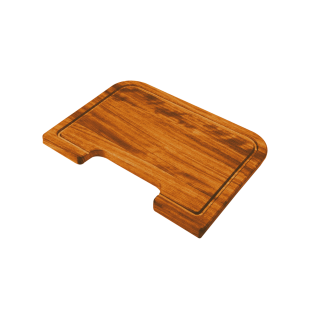 Shaped rectangular iroko chopping board