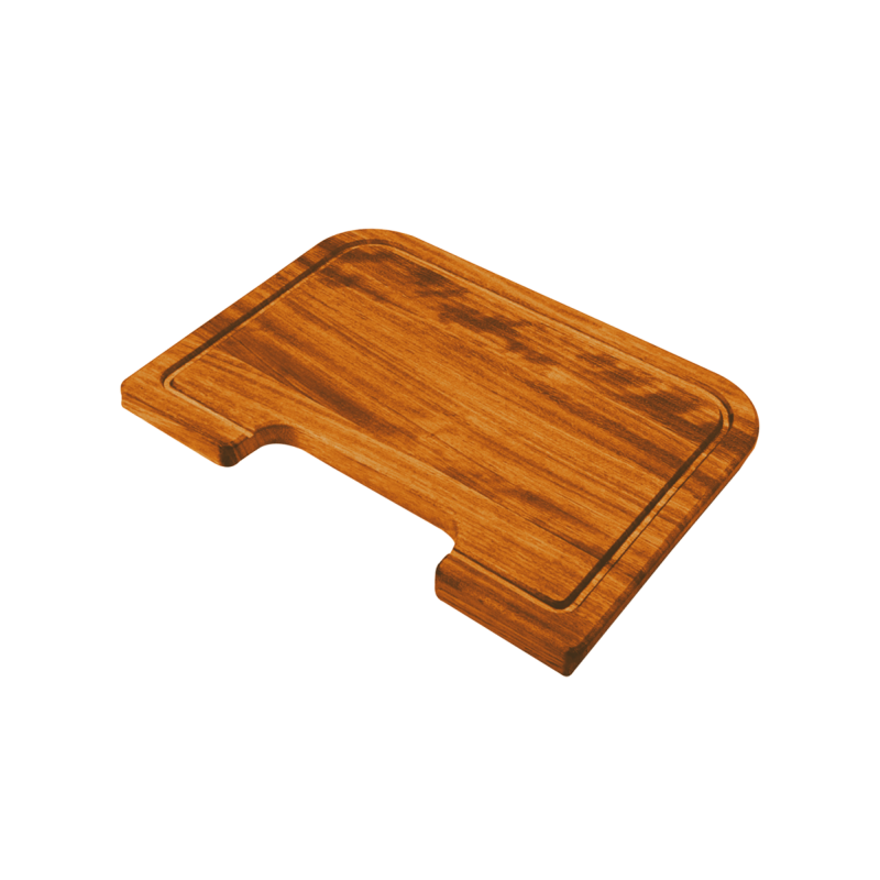 Shaped rectangular iroko chopping board