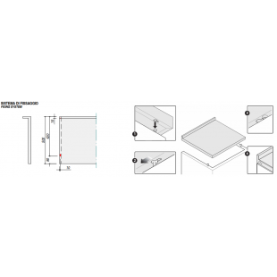 Lavello Free Standing inox satinato 90x50 cm - 1 vasca + gocciolatoio destro