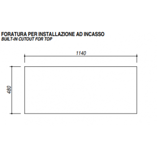 116x50 cm VEGA built-in sink - 2 bowls + left drainer