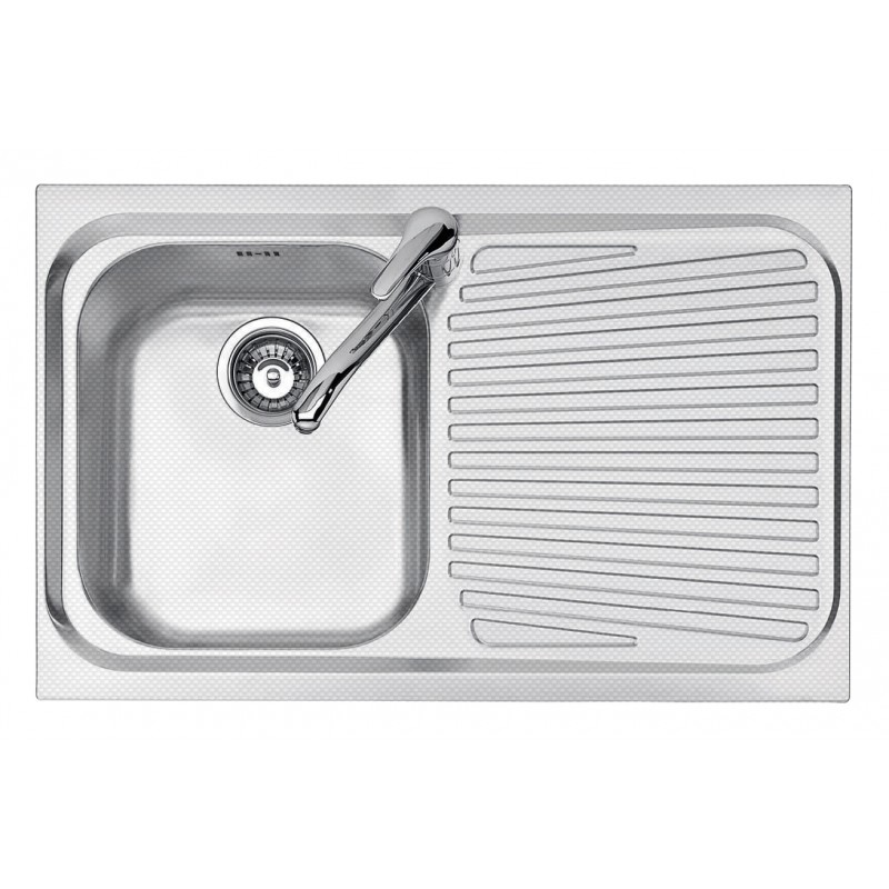 Lavello VEGA incasso inox 86x50 1 Vasca + gocciolatoio destro