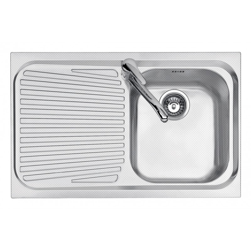 Lavello VEGA incasso inox 86x50 1 Vasca + gocciolatoio sinistro