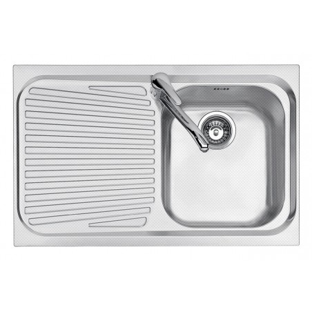 Lavello VEGA incasso inox 86x50 1 Vasca + gocciolatoio sinistro