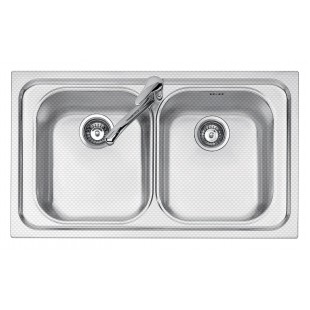 86x50 cm VEGA built-in sink - 2 bowls