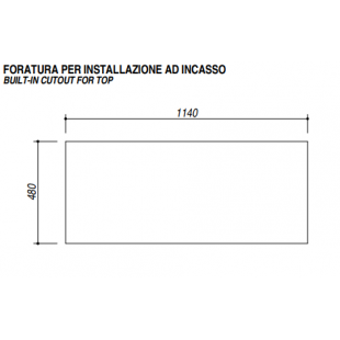 102x50 cm VEGA built-in sink - 1 bowl + left drainer