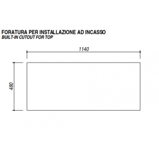 116x50 cm OMNIA built-in sink - 2 bowls + right drainer