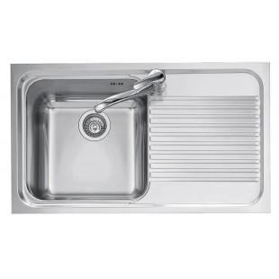 86x50 cm OMNIA built-in sink - 1 bowl + right drainer